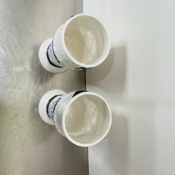 2 Oreo Cookie Milkshake Ceramic Glasses with Recipe by Houston Harvest 6.75" - Picture 3 of 6